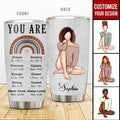 Grey Inspirational Rainbow You Are Personalized Stainless Steel Tumbler